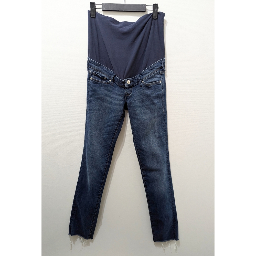 H&M MAMA Slim Fit High Rib Maternity Ankle Length Jeans Size 6